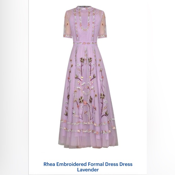 Dresses | Rhea Embroidered Lavender Dress | Poshmark